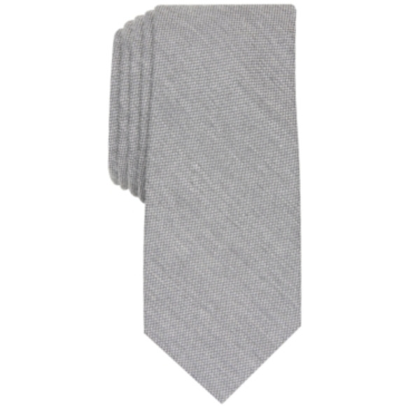 Bar III Men Dunbar Solid Tie Light Gray One Size - Picture 1 of 1